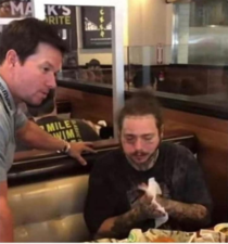 Mark Wahlberg invited this homeless man to eat for free at his burger place Much respect Mark