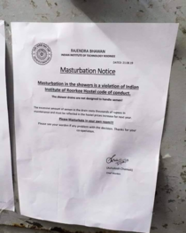 masturbation notice