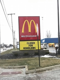 McDonalds in my hometown I hope the new mold is better than the old mold