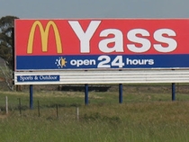 Mcdonalds in the town of Yass in Australia