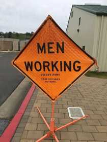 Men Working  Except John