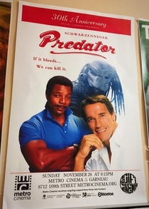 Metro Cinemas retake on the Predator poster