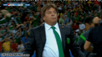 Mexicos coach trying to keep it cool after scoring