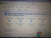 Microsoft trying to keep you from downloading Chrome when you search for Chrome on Bing
