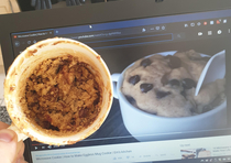 Microwave mug cookie FYI it was disgusting