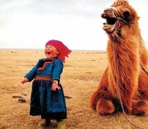 Mongolian Girl Having a Laugh