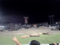 Monster Truck almost takes out the crowd