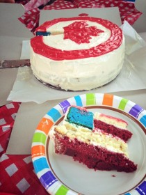 My American friend made us a cake for Canada Day    Thanks buddy