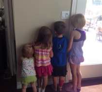My aunt was taking care of her grandchildren when one misbehaved and earned what she calls a nose-on-the-wall The rest of them joined in for solidarity