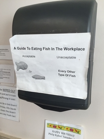 My boss hates fish