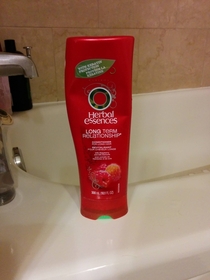 My brother recently broke up with his GF noticed her shampoo was still in the shower and couldnt help laughing x-post rIrony