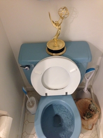My brother won an Emmy and heres where he keeps it