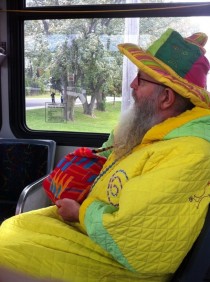 My citys wizard riding the bus