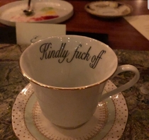 My cousin went to dinner at a very fancy restaurant and the chef had had these custom-made