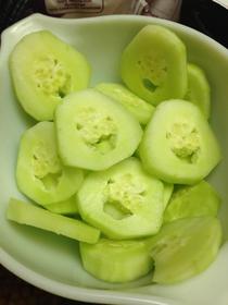 My cucumber was laughing at me