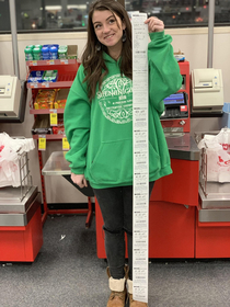 My cvs receipt almost reaches my height