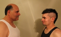 My dad and I have the Reverse hair style