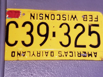 My dad had this plate on his business vehicle many years ago he was never sure which way to mount it