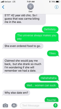 My dad has recently gone back into the dating world 