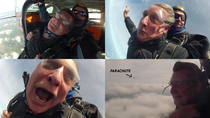 My dads first time skydiving