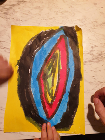 My daughter was very proud of her diamond drawing