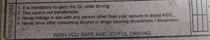 My driving licence instructions