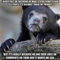 My facebook confession
