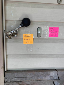 My familys doorbell stopped working a week or so ago We had to improvise
