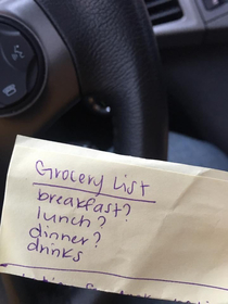 My fiance makes very detailed grocery lists