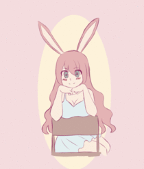 My first animation Bunny girl gives you kisses