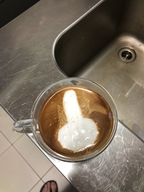 My first attempt at latte art