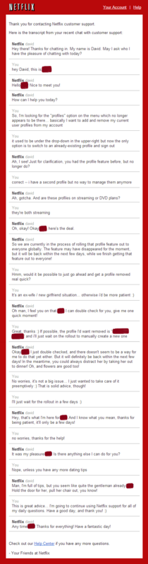 My first experience with Netflix Support contains life coaching