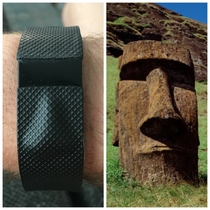 My Fitbit transformed into an Easter Island Statue