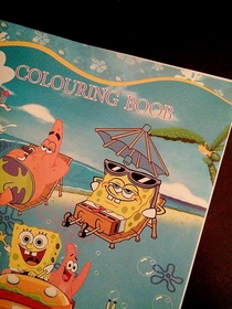 My friend bought this coloring book for her daughter noticed something a bit weird once she got home