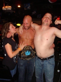 My friend decided it was time for him to lay off the whiskey after this picture was taken Not the one with the belt 