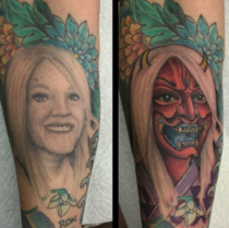 My friend decided to cover up the tattoo of his ex wife