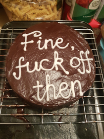 My friend from work is moving to a new job so I made her a cake