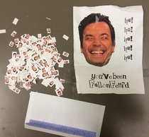 My friend hates Jimmy Fallon I just sent him this anonymously