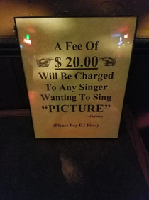My friend is a karaoke DJ and he strictly enforces this