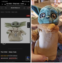 My friend ordered a baby yoda  this is what they got