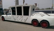 My friend saw this love limo in Lahore Pakistan
