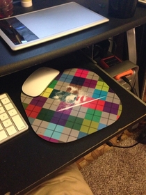 My friend seems to think I had a line of coke sitting out Unfortunately it was a worn out mousepad