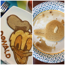 My friend tried to make a Donald pancake