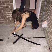 My friend went to a party where the nd floor balcony was falling apart He told the host about it and she came back to fix it with tape He swears to me she was sober