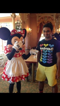 My friend went to Disneyland wearing the wrong shirt
