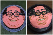 My friends attempt at a Danny Devito cake
