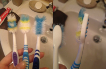 My friends brothers toothbrushes after just one month Why is he so angry