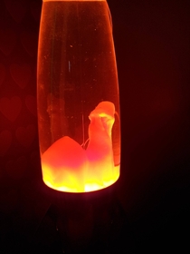 My friends lava lamp hardens to a something else