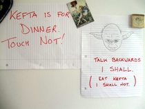My friends mom likes to leave notes on the fridge This was her response