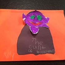 My friends niece drew this for Halloween
